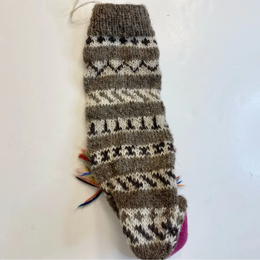 Ten Thousand Villages Silly Sock Monster Puppet Wool Handmade Nepal Toy Kids NWT - Picture 4 of 8